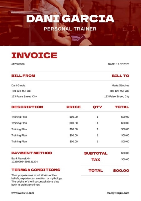 Modèles de factures pour le sport : comment bien les concevoir ?