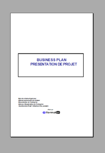 Business plan modèle vierge à télécharger